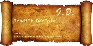 Izsák Dániel névjegykártya